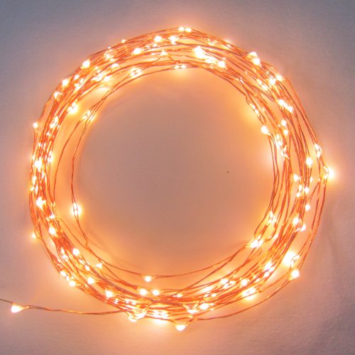 Starry Starry Lights - Warm White Color on Copper Wire - 20ft LED String Light - Includes Power Adapter - 2nd Generatin with 120 Individual LED's