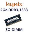 2Go m�moire - HYNIX original 1 x 2 Go 204 broches DDR3-1333 PC3-10600 SO-DIMM (1x HMT325S6BFR8C-H9 - 8 Chip - Single Rank) m�moire portable ordinateur DDR3 + Netbook DDR3