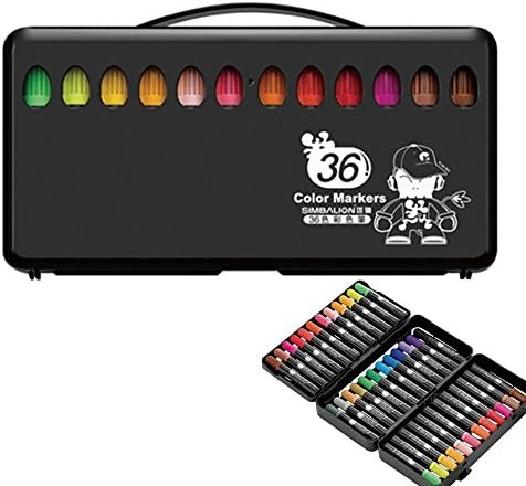 Comix Simbublion Fine Point Colored Marker Pen, Drawing Kits For Children,Set Of 36 Assorted Colors (36)