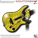 Stardust Yellow Skin fits Band Hero, Guitar Hero 5 & World Tour Guitars for XBOX 360 & PS3 (GUITAR N