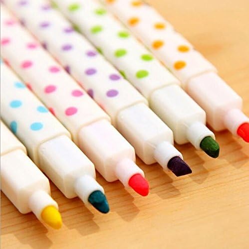 24 Pcs/ Sweet Candy color Square Diamond Double Head Erasable Highlighter/marking pen/funny gift/office school Stationery supplies