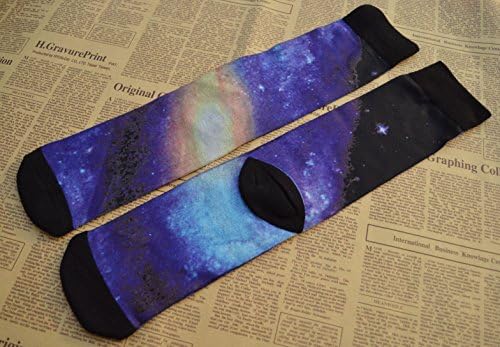 Brand New Galaxy Crew Socks with Design (Galaxy 2, Medium)