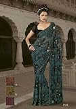 Bollywood Blue Wedding Party Designer Indian Sari Saree