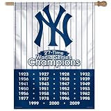 Wincraft New York Yankees 27-Time World Series Champions Vertical Flag