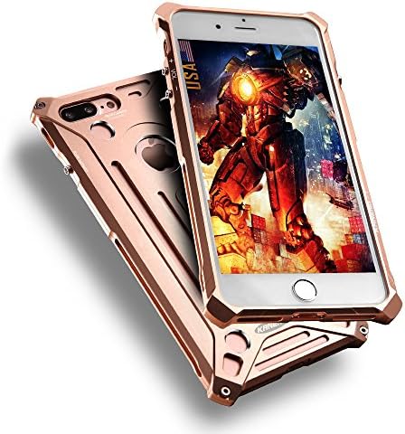 iPhone 7 Plus Metal Case, Aircraft Aluminum iPhone 7 Plus Bumper Case + 1PC Tempered Glass Screen Protector, Antiknock Shockproof Metal Frame Back Case Cover in Perfect Retail Package By iSmarTech