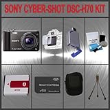 Sony Cyber-shot DSC-H70 Digital Camera (Black) + Huge Accessories Package I ....