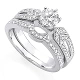 950 Platinum Diamond Soldered Bridal Set (1.20 ct)