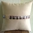 Diamante Band - Throw Pillow Covers - Suede Pillow Cover with Crystal Band