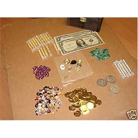 Treasure Chest Full of Jewels & Bullion Collectibles