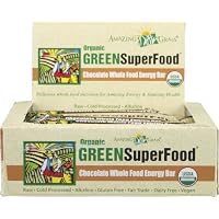 Amazing Grass Organic Chocolate Green SuperFood Whole Food Energy Bar, 12-Count Box