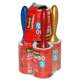 Scotch 3M Jumbo Lintrollers 5-Pack, 95 Sheets Each (Total of 475 Sheets)