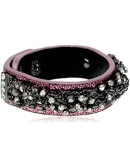 Steve Madden Crystal Pink Snap Bracelet, 7.25"