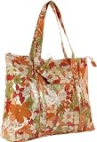 Tangello Floral Tote Large Handbag with Matching Zippered Pouch