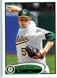 2012 Topps Baseball Card # 2 Trevor Cahill - Oakland Athletics - ENCASED MLB Trading Card