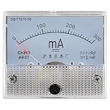 uxcell アナログ電流計 クラス2.5アナログアンメーター DC 0-300MA　1個入り