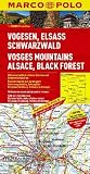 MARCO POLO Karten 1:200.000 Vogesen, Elsass, Schwarzwald: Mit landschaftlich sch&ouml;nen Strecken und Sehensw&uuml;rdigkeiten - &Uuml;bersichtskarte zum Ausklappen, .. - Citypl&auml;ne Stra&szlig;burg, Freiburg im Breisgau - Mairdumont