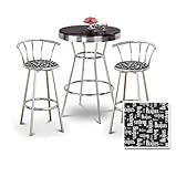 IMAGE OF Chrome Bar Table & 2 Chrome 29