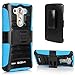 LG G3 Vigor Case, SGM (TM) Shell Holster Hybrid Defender Combo Case with Kickstand & Belt Clip For LG G3 Vigor (Blue + Black)
