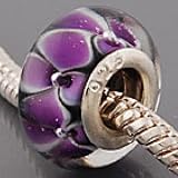 Watch&Jewellery Online Shop Ranking 196. Believe Beads© 1x Purple Flower Silver Plated glass Charm Bead will fit Pandora/Troll/Chamilia Style Charm Bracelet