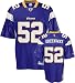 Chad Greenway Jersey: Reebok Purple Replica #52 Minnesota Vikings Jersey - Medium