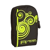 Pedea - Funda para cámaras con protector de pantalla para Canon Ixus 1100 HS/115 HS/220 HS/230 HS/240 HS/510, color negro/verde