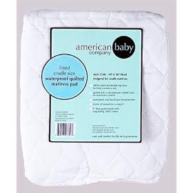 American Baby Company Quilted Waterproof Cradle Mattress Pad