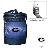Georgia Bulldogs NCAA Avalanche Picnic Cooler on Wheels (Navy) (Embroidered Logo)