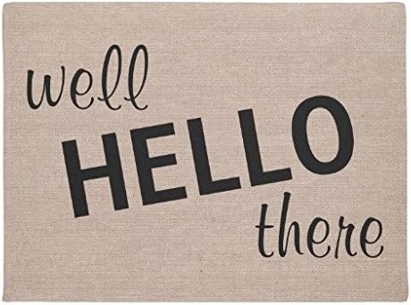 LOU5KB Well Hello There Funny Quote Saying Hipster Humor Doormat Decor Doormat Washable Indoor/Outdoor Decor Rubber Doormats 16" x 24"