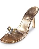 Clear-strap rinestone slide