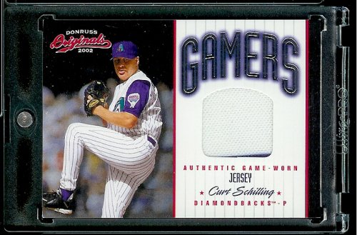 2002 Donruss Originals Gamers Curt Schilling Game Worn Jersey #ed/250 Arizona Diamondbacks Baseball Card - Mint Condition - In Protective Screwdown Case!