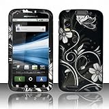 Blossoming White Spring Flower Protective Hard Rubberized Case Cover Design for AT&T Motorola Atrix 4G