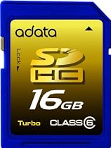 A-DATA 16 GB SDHC Class 6 Flash Memory Card 16GSDHC6 (Blue)