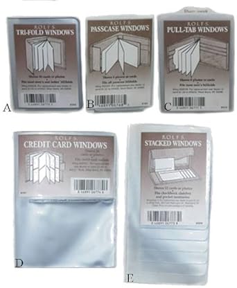 Plastic Wallet Inserts, Replacement Windows Plastic Wallet Inserts, Replacement Windows