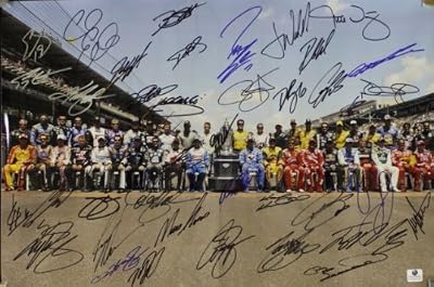 NASCAR autographed photo Indianapolis Sprint Cup 12x18 signed by All 43 Drivers Precertified PSA COA/Hologram