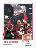 Lanny McDonald Autographed/Hand Signed Hockey Card (Calgary Flames - Hall of Fame) 2002 Fleer Throwb