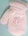 Pink One Size Magic Mitten with Customer Chosen Pink Monogrammed Letter for Infant Girls Ages 0-2 Years
