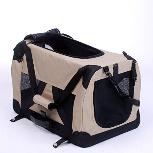 Gardner Pet THE BEST Medium Foldable Soft-Sided with Metal Brace Pet Travel Carrier, Tan