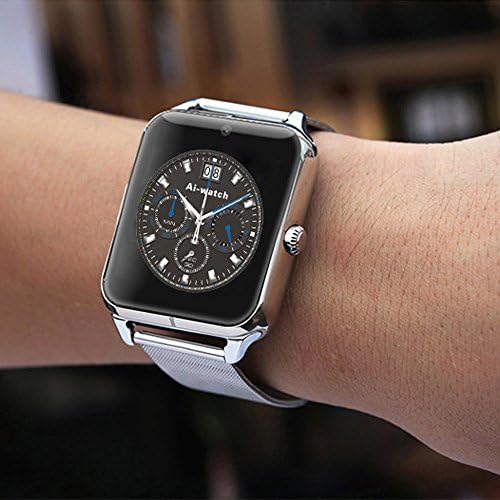 RRZ Z50 Luxurious Boss Smart Watch with Bluetooth SIM Card Slot Mtk6260a (Cpu) Rom128m+ram64m 1.54inch LCD Hd 240*240pixel (silver)