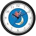 Hey Diddle Diddle - The Cow Jumped Over the Moon No.1 - from Mother Goose by Artist: Sylvia Long Wall Clock by WatchBuddy Timepieces (Slate Blue Frame)