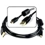 Gold-Series USB Digital Camera Mini-B 5pin Cable with Ferrite Core for AEGUS, ARCHOS, BlackBerry, Canon, Casio, Creative, Fuji, Gateway, Hitachi, HP, JVC, Konica, Kyocera, Leica, Minolta, Motorola, Nikon, Olympus, Panasonic, Pentax, Polaroid, Samsung, SeaLife, SHARP, Sigma, SiPix, SONY, Toshiba, Vivitar and Much More!