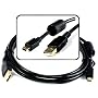 Gold-Series USB Digital Camera Mini-B 5pin Cable with Ferrite Core for AEGUS, ARCHOS, BlackBerry, Canon, Casio, Creative, Fuji, Gateway, Hitachi, HP, JVC, Konica, Kyocera, Leica, Minolta, Motorola, Nikon, Olympus, Panasonic, Pentax, Polaroid, Samsung, SeaLife, SHARP, Sigma, SiPix, SONY, Toshiba, Vivitar and Much More!