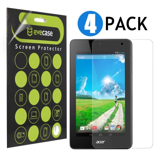 Evecase Iconia One 7 B1-730 HD Clear & Anti-Glare Matte LCD Screen Protector Mix Set for Acer Iconia One 7 B1-730 / B1-730HD 7-Inch Android Tablet (2014 Released) - 4 Pack