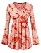 CTC Womens Tie-Dye Long sleeve Empire Waist Line Tunic Top - Made in USA