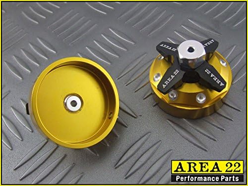 Area 22 2014/2015 Honda MSX125 Grom Front Fork Caps (Gold/Black)