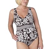 Women's Plus Size Merona Paisley 1-pc. Swimsuit - Bittersweet