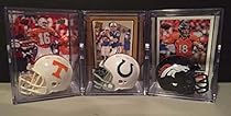 Peyton Manning College and Pro Helmet Shadowbox w/ card Set of 3
