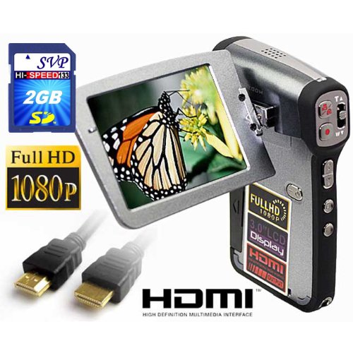 SVP T700 (with 2GB) FULL HD 1080p 3.0 LCD BLACK DIGITAL VIDEO CAMCORDER + CAMERA!