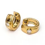 0.25 Carat 14KYG Diamond Hoop Earrings