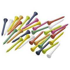 Silverline 15008 - 100 Holz-Tees bunt mit 2 Ballmarkern und Pitchgabel