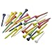 Silverline 15008 - 100 Holz-Tees bunt mit 2 Ballmarkern und Pitchgabel